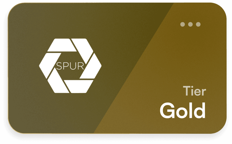 A blue background highlighting the sponsor card