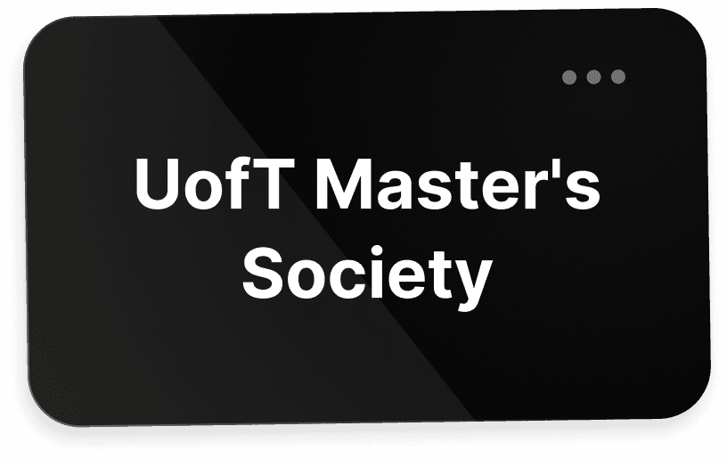 UofT Master's Society sponsor card